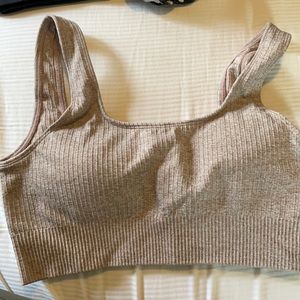 ETHOS Ribbed Mauve Sports Bra